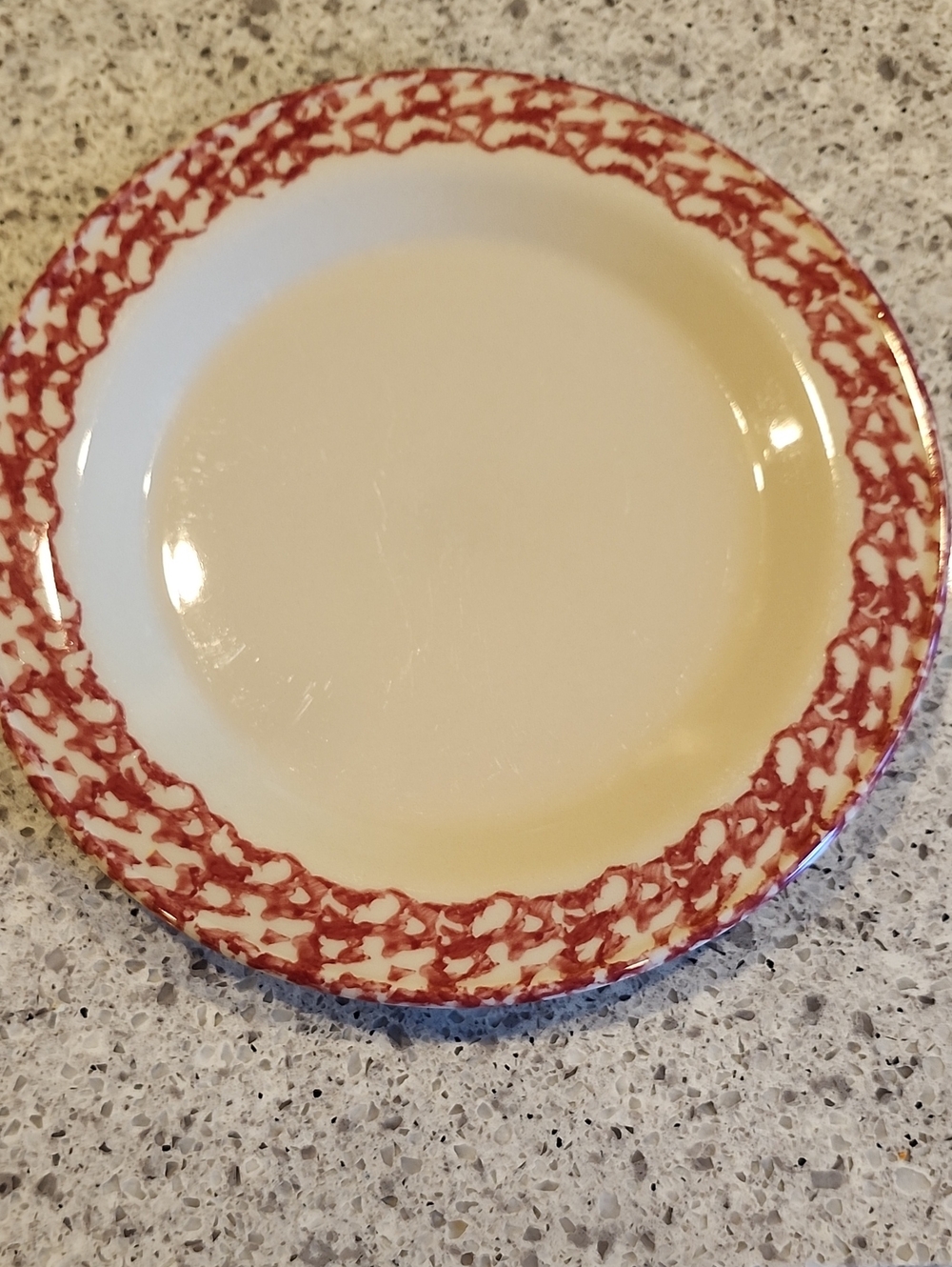 Vintage Henn Pottery Red Edge Ceramic Dinner Plate – Classic Home Dining (4)